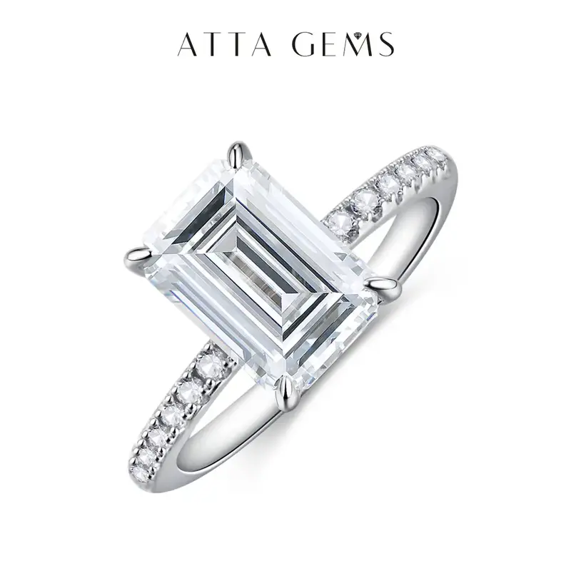 3.0CT Synthetic Moissanite Ring Engagement Wedding Rings For Women R022