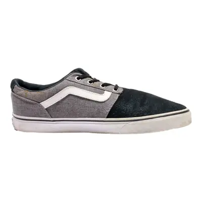 VANS Old Skool Low Top Trainers Grey Canvas Mens UK 10.5