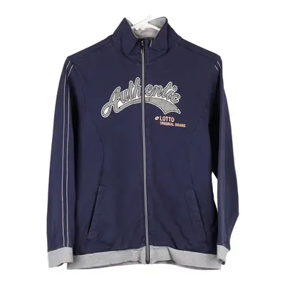 Age 13-14 Lotto Zip Up - Large Navy Cotton Blend