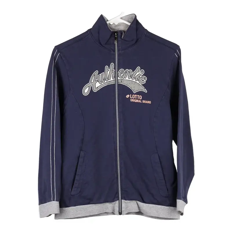 Age 13-14 Lotto Zip Up - Large Navy Cotton Blend