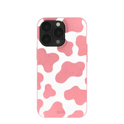 Bubblegum Pink Cow iPhone 13 Pro Case
