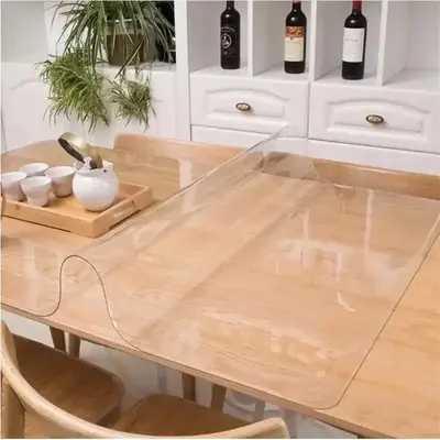 Office Desk Blotter Mat, 1 Piece Clear Table Protector Cover Pad, PVC Transparent Desk Topper Surface Protector, Study Room A...