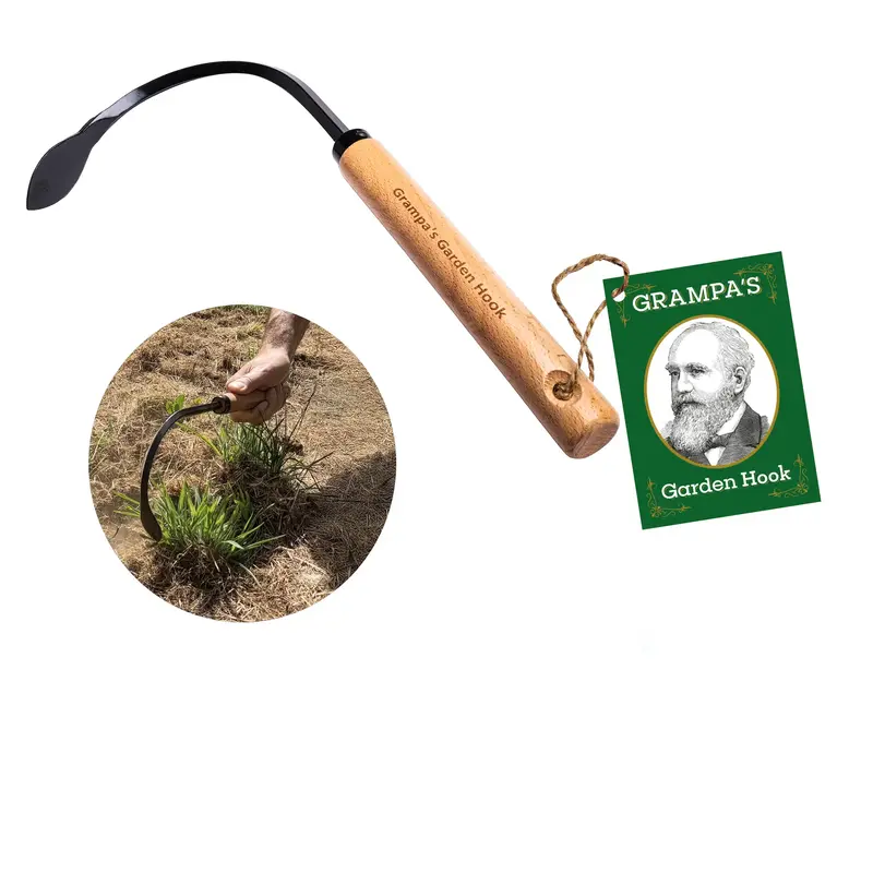 Grampa's Garden Hook - Weed Puller Tool & Gardening Hand Cultivator - Versatile Tool That Functions as a Cultivator, Hand Til...
