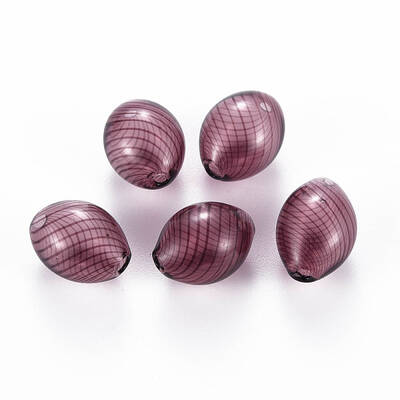 Transparent Handmade Blown Glass Globe Beads