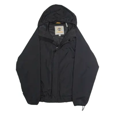 TIMBERLAND Mens Rain Jacket Black Nylon Hooded XL
