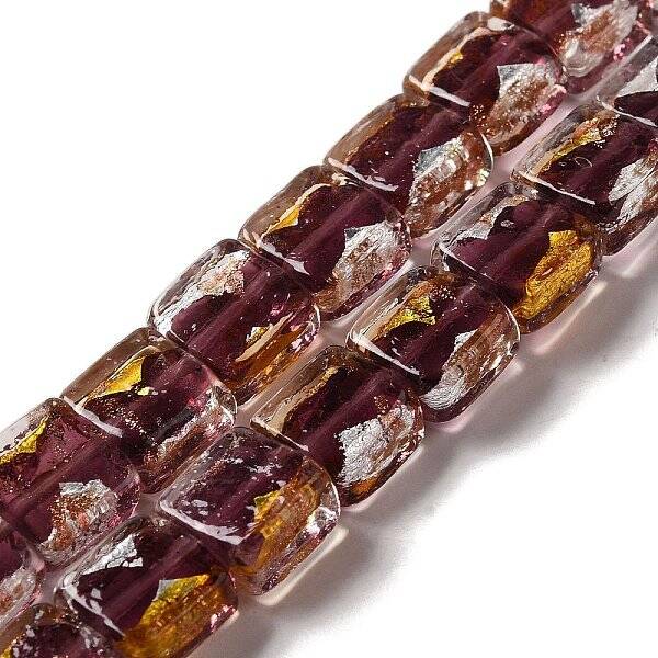 Handmade Gold Foil and Silver Foil Lampwork Beads