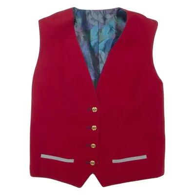 Womens Waistcoat Red L
