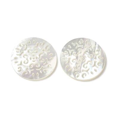 Natural White Shell Hollow Pendants