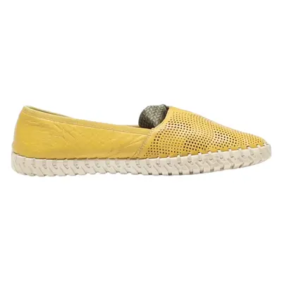 RIEKER Pump Shoes Gold Leather Womens UK 6