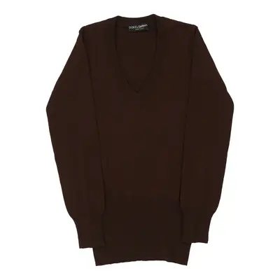 Dolce & Gabbana Jumper - Small Brown Wool Blend | Size: small