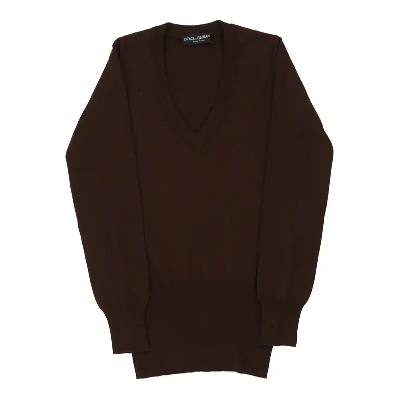 Dolce & Gabbana Jumper - Small Brown Wool Blend | Size: small
