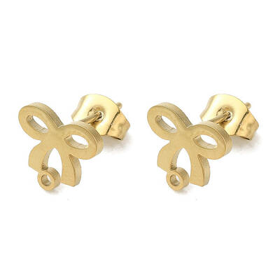 Ion Plating(IP) 304 Stainless Steel Stud Earring Findings