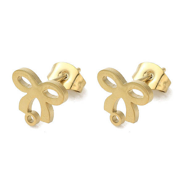 Ion Plating(IP) 304 Stainless Steel Stud Earring Findings