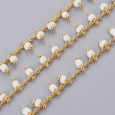 3.28 Feet Handmade Seed Beaded Chains