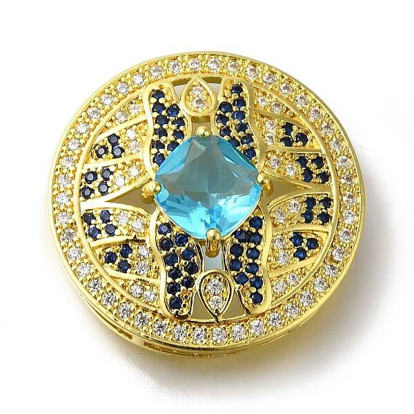 Rack Plating Brass Micro Pave Cubic Zirconia Links
