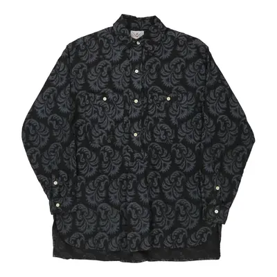 Fendi Patterned Shirt - Small Navy Cotton | Size: small