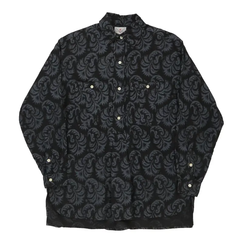 Fendi Patterned Shirt - Small Navy Cotton | Size: small