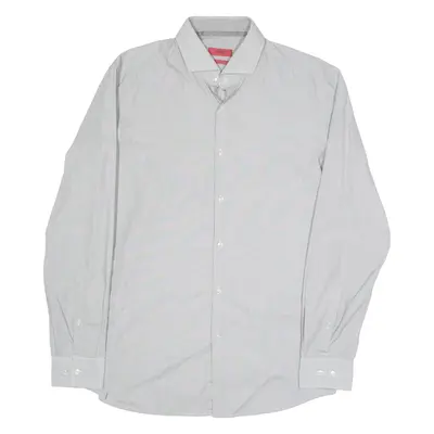 HUGO BOSS Slim Shirt Black Striped Long Sleeve Mens M