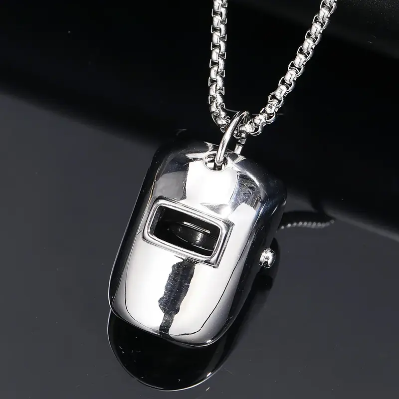 Mysterious Hip-Hop Simple Fashion Welder Mask Necklace, Hanging Jewelry for Men and Women