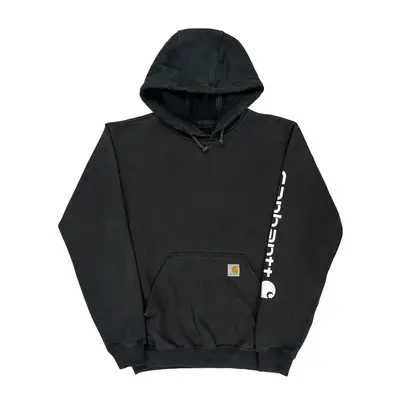 Carhartt Hoodie - Small Black Cotton Blend
