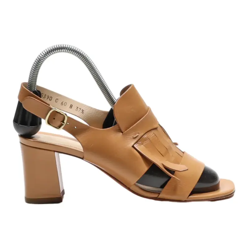 SANTONI Strappy Heels Beige Synthetic Womens UK 4.5