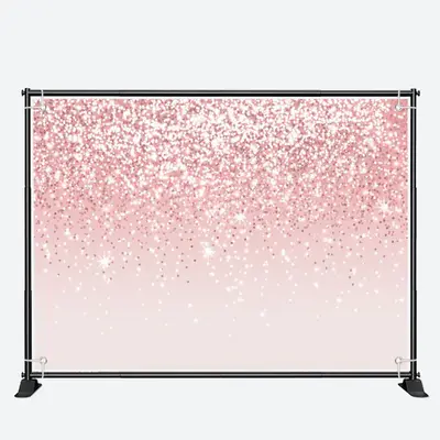 Simple Pink Glitter Bokeh Birthday Backdrop For Girl - Aperturee