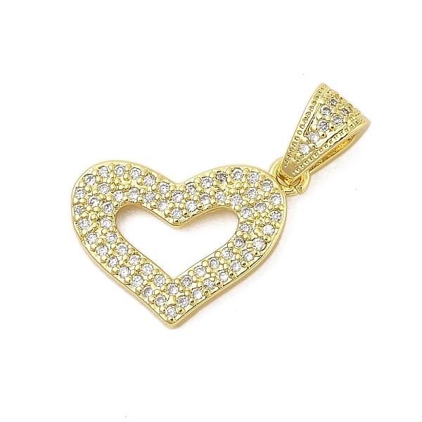 Rack Plating Brass Micro Pave Cubic Zirconia Pendants