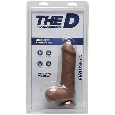The D - Uncut D - 7 Inch With Balls - Firmskyn - Caramel