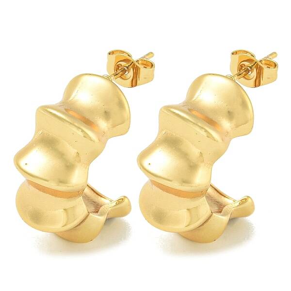 PVD Vacuum Plating 304 Stainless Steel Stud Earrings for Women