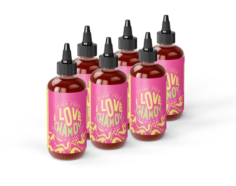 6x Bundle - Sugar Free Chamoy - Carb Free - Vegan - Gluten Free - Diabetic Friendly Candy Sauce Sweet Tangy