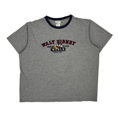 Mickey Mouse Disney T-Shirt - 3XL Grey Cotton