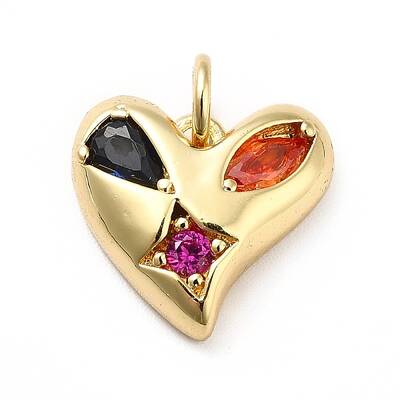 Brass Micro Pave Cubic Zirconia Pendants