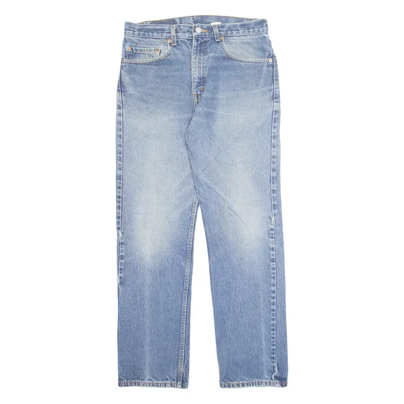 LEVI'S 505 Jeans Mens Blue Regular Straight Stone Wash W32 L32