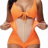 M MYODRESS Women Tummy Control Swimsuit Butt Lifting Bodysuit Sleeveless Swim Shapewear