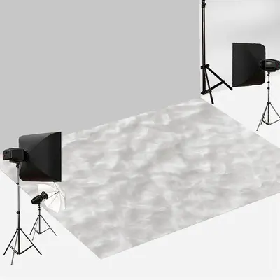 Aperturee Milky White Furry Texture Photography Floor Backdrop | Fabric Floor For Photography | Floor Photography Background ...