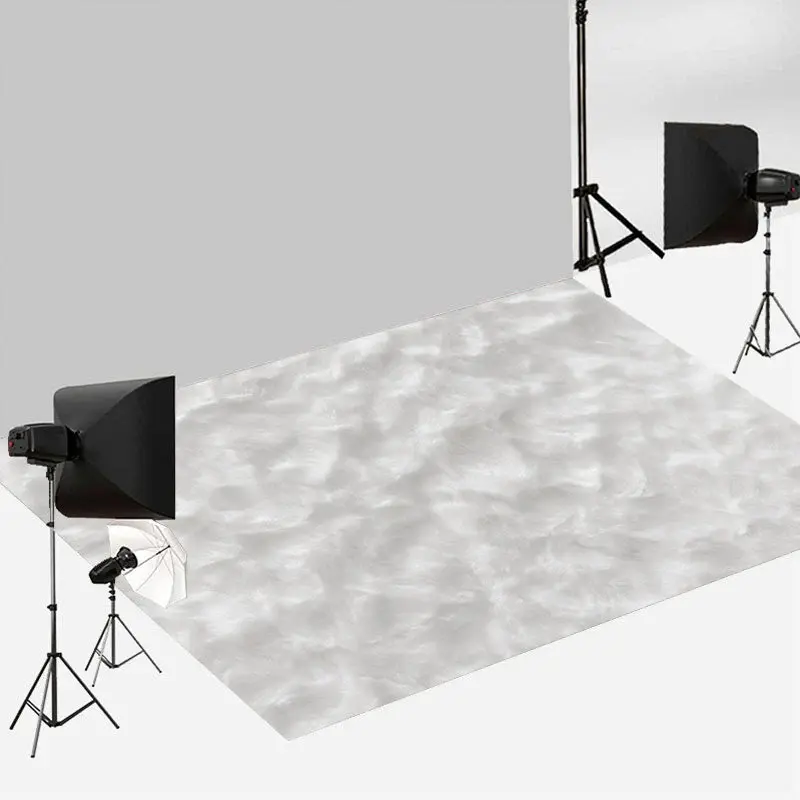 Aperturee Milky White Furry Texture Photography Floor Backdrop | Fabric Floor For Photography | Floor Photography Background ...