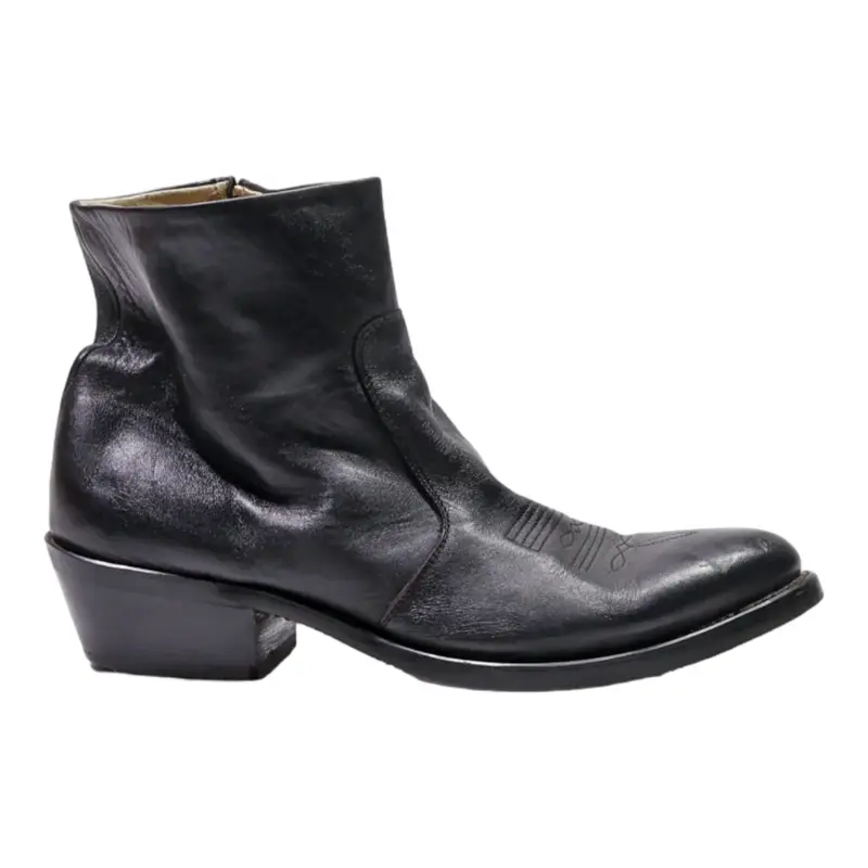 DURANGO Cowboy Boots Black Leather Mens UK 10