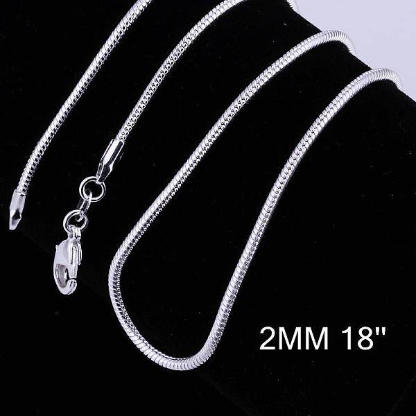 Brass Round Snake Chain Necklaces
