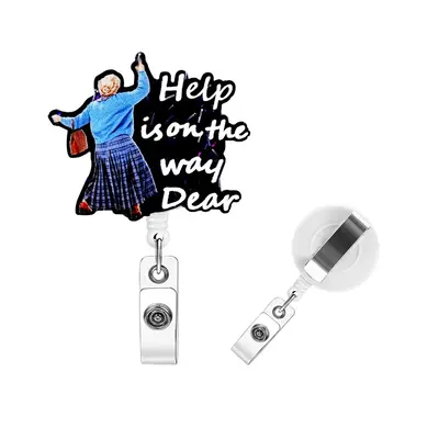 Badge Holder, 1 Count Retractable Badge Reel, ID Badge Holder For Nurse, Doctor, Student, Worker