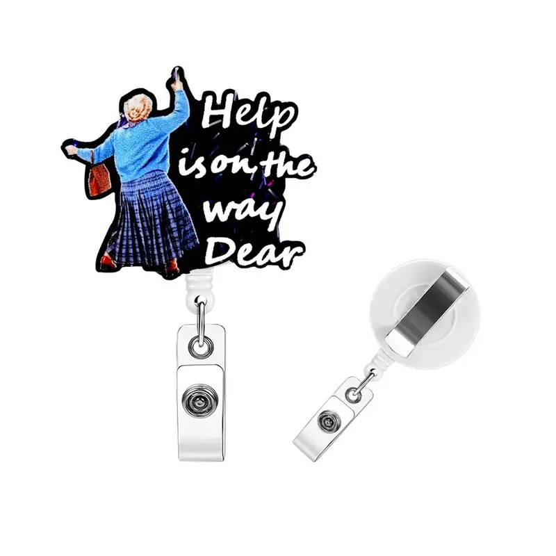 Badge Holder, 1 Count Retractable Badge Reel, ID Badge Holder For Nurse, Doctor, Student, Worker