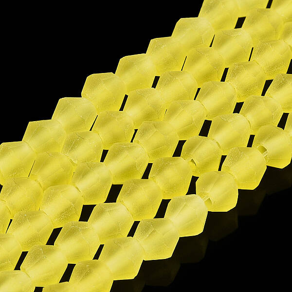 Imitate Austrian Crystal Frosted Glass Beads Strands