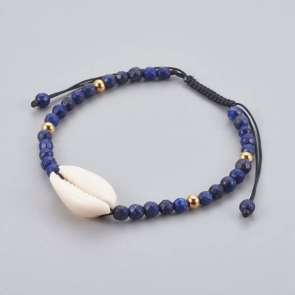 Natural Lapis Lazuli(Dyed) Braided Bead Bracelets