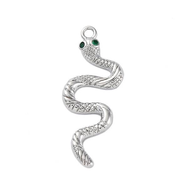 Brass Micro Pave Cubic Zirconia Pendants