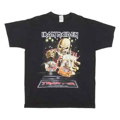 FRUIT OF THE LOOM Iron Maiden Mens Band T-Shirt Black L