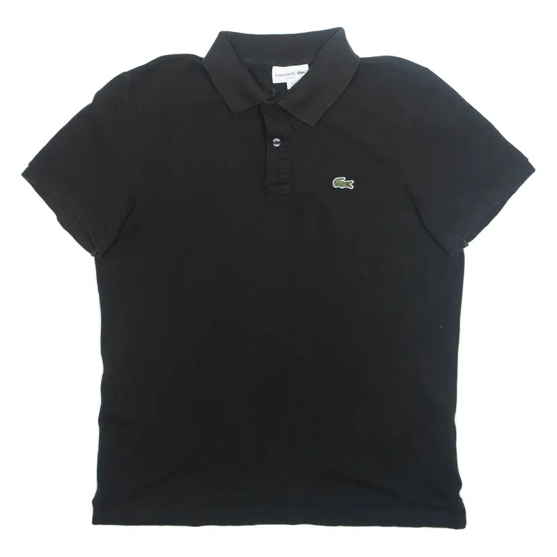 LACOSTE Slim Fit Mens Polo Shirt Black L