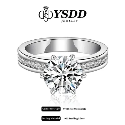 【#3 Queen】2-3 Carat Synthetic Moissanite Rings in 925 Sterling Silver