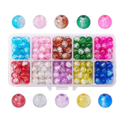 Baking Painted Crackle Glass Bead