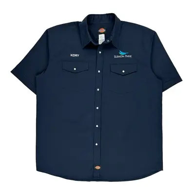 Slemon Park Dickies Short Sleeve Shirt - XL Navy Polyester Blend | Size: x-large