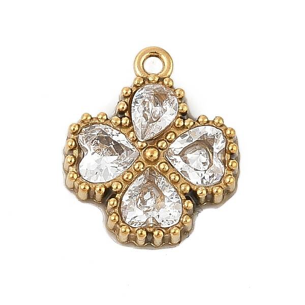 304 Stainless Steel Rhinestone Pendants