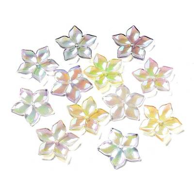 UV Plating Transparent Acrylic Bead Caps